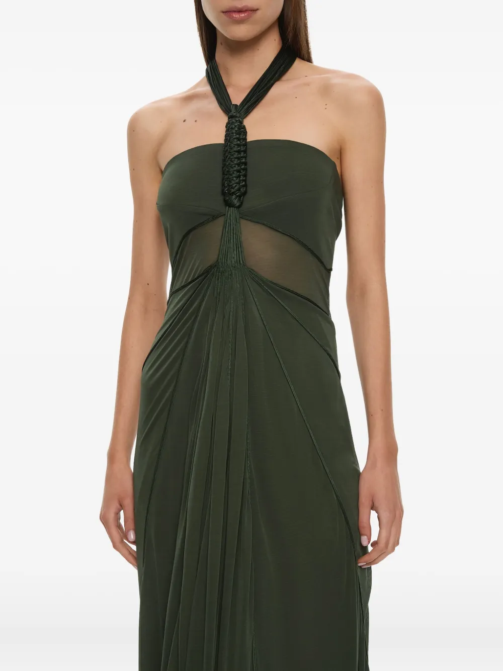Christopher Esber Solea maxi-jurk Groen