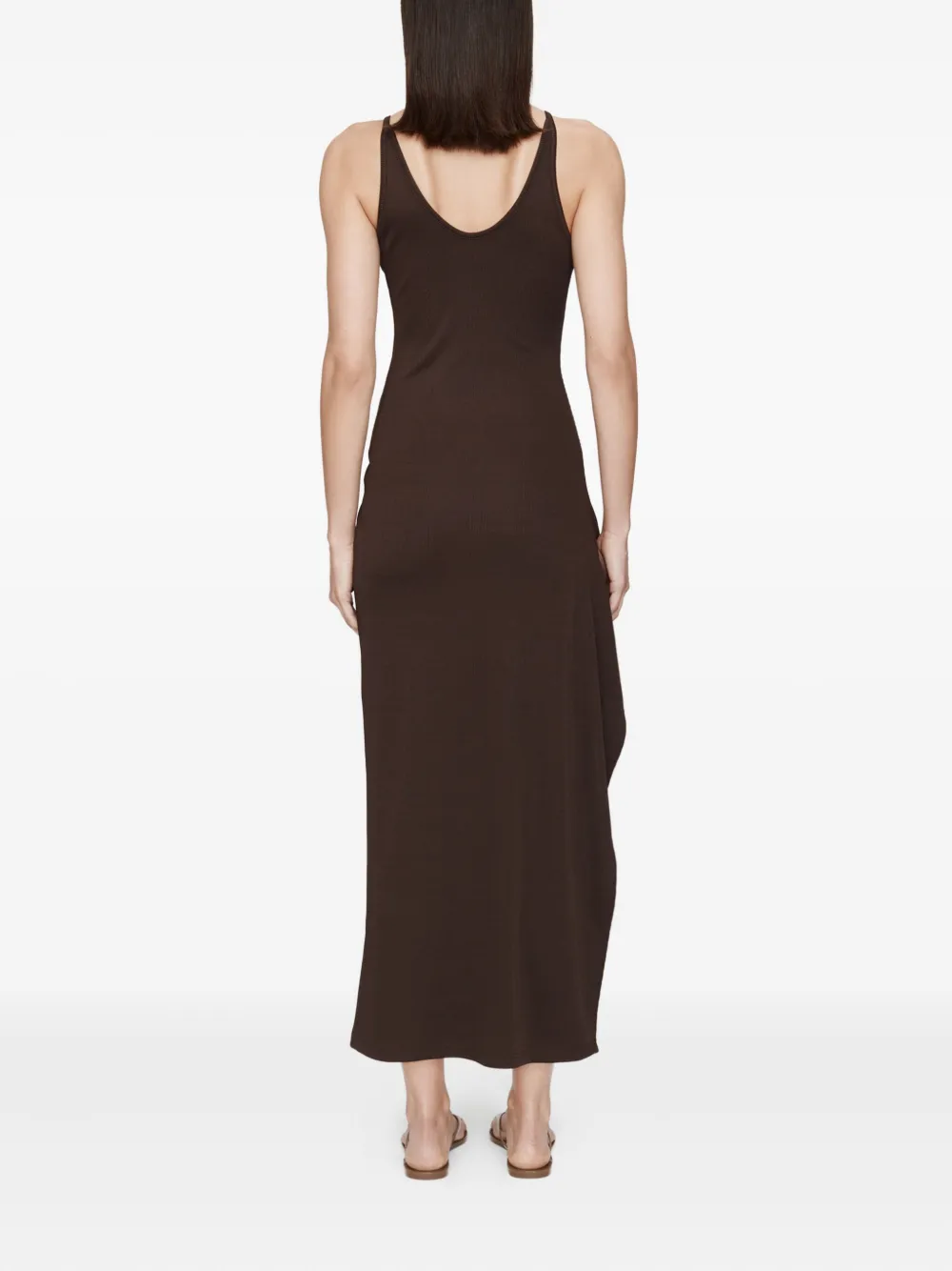 Christopher Esber Stone Cascade Tanktop-midikleid In Brown