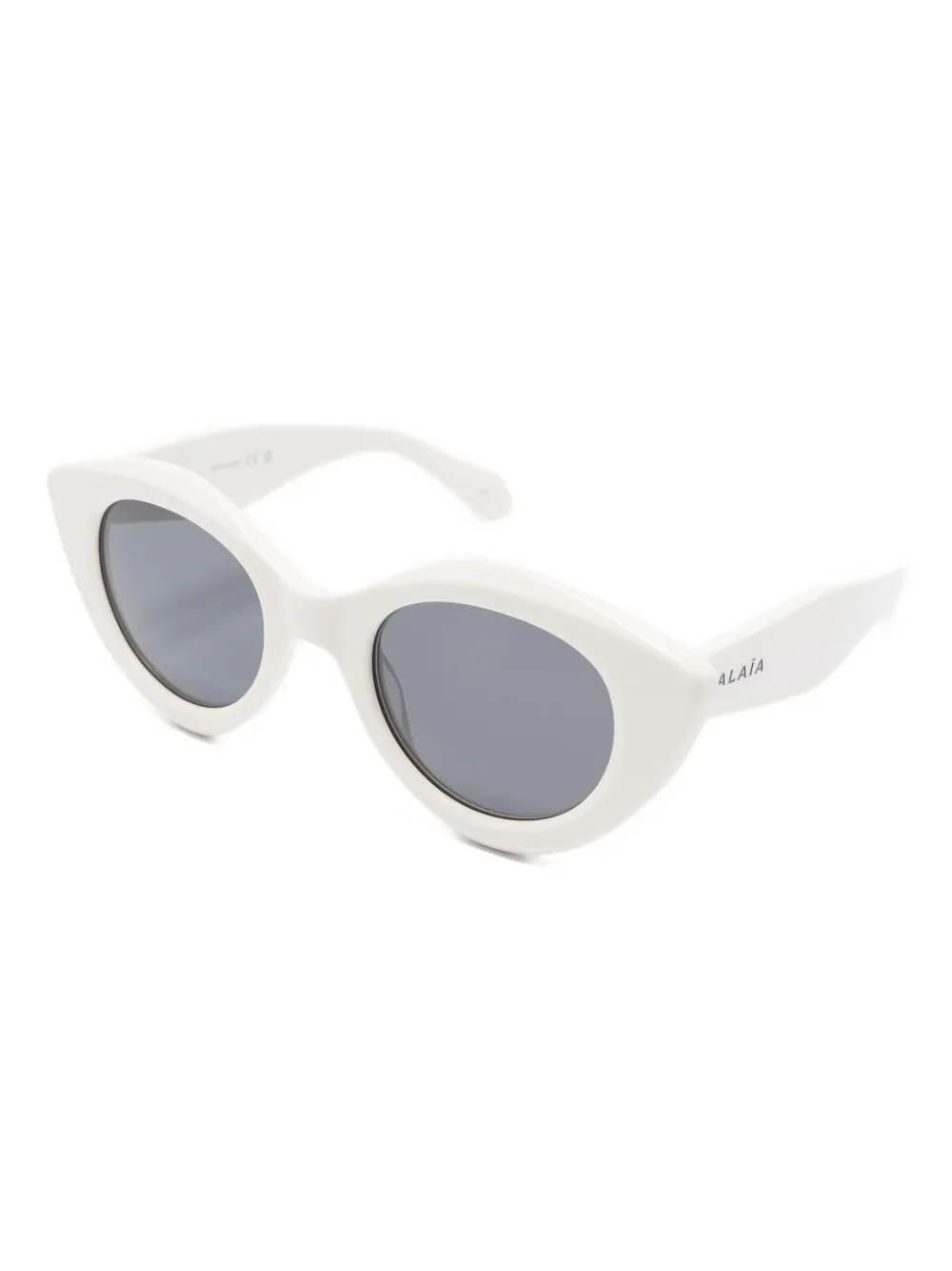 Azzedine alaïa Zonnebril met cat-eye montuur - Wit