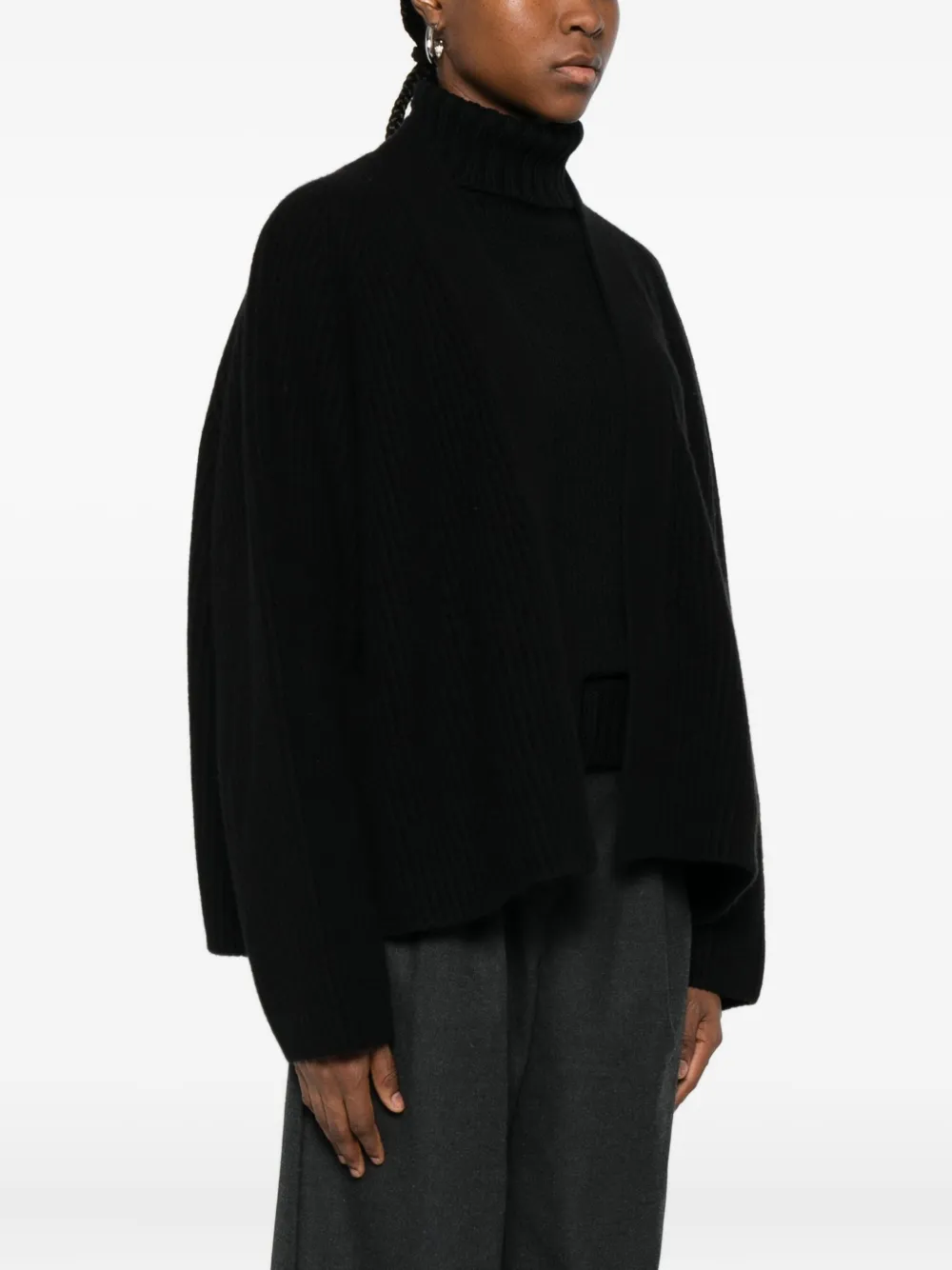 Dušan Open-front Cardigan In Black