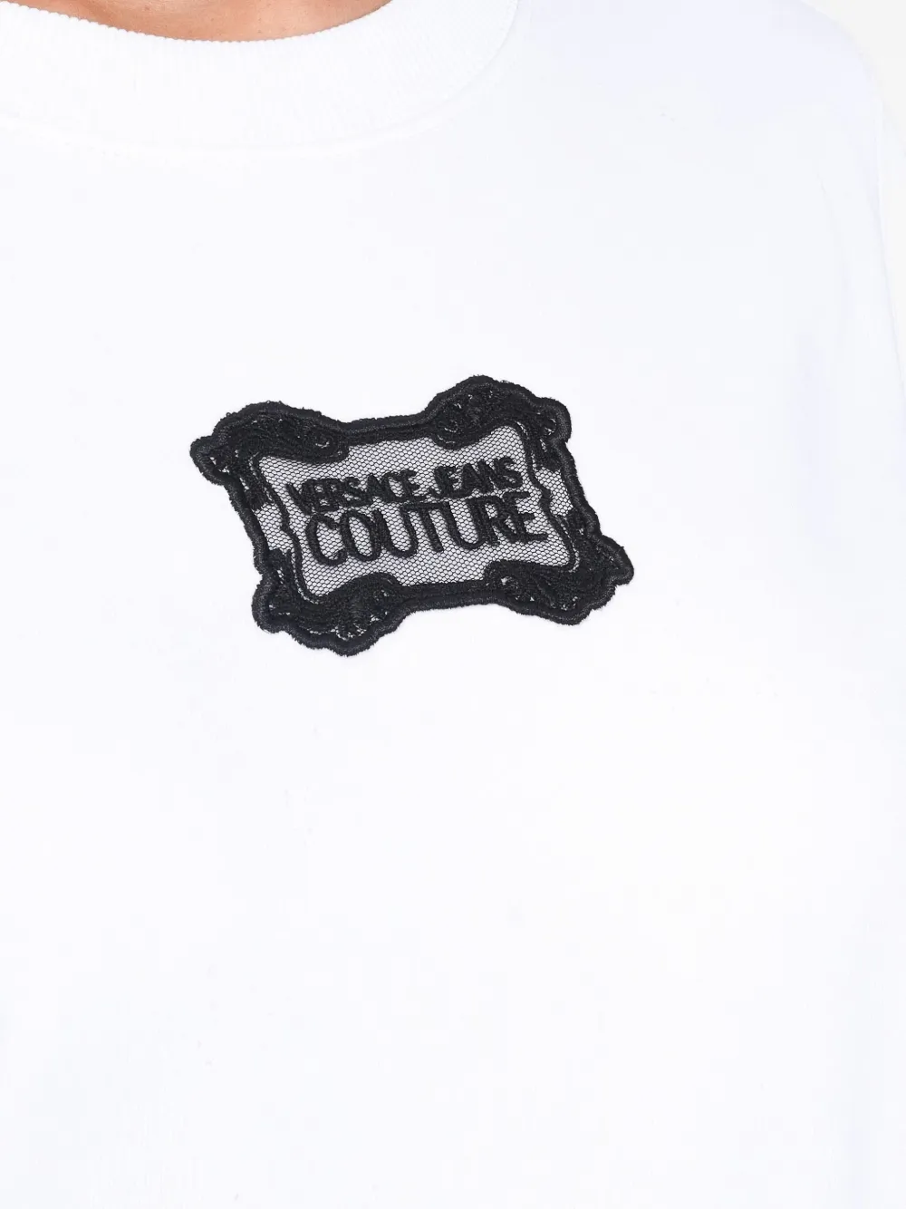 Versace Jeans Couture Sweater met logopatch Wit