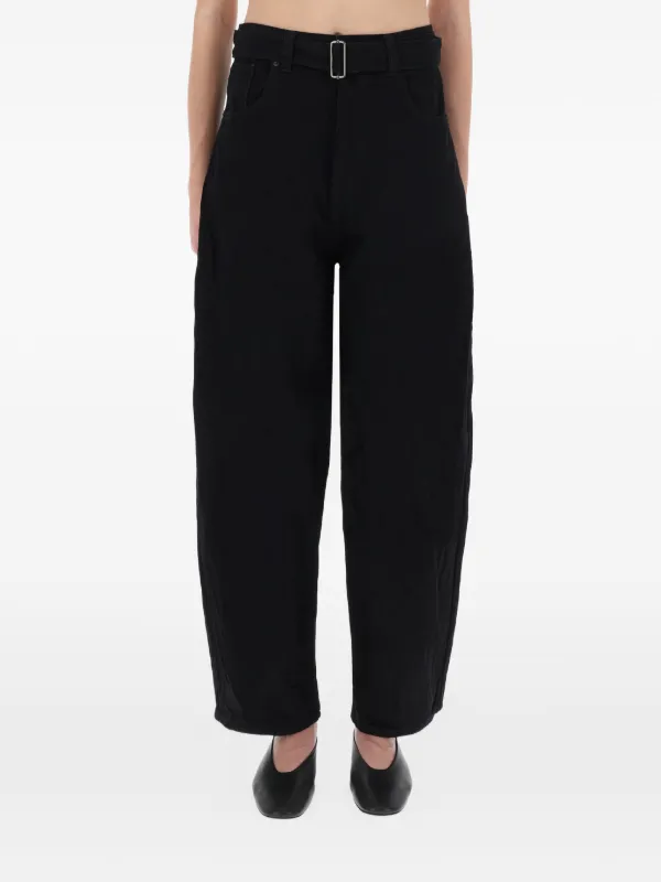 Studio Nicholson Belted Trousers in Black
