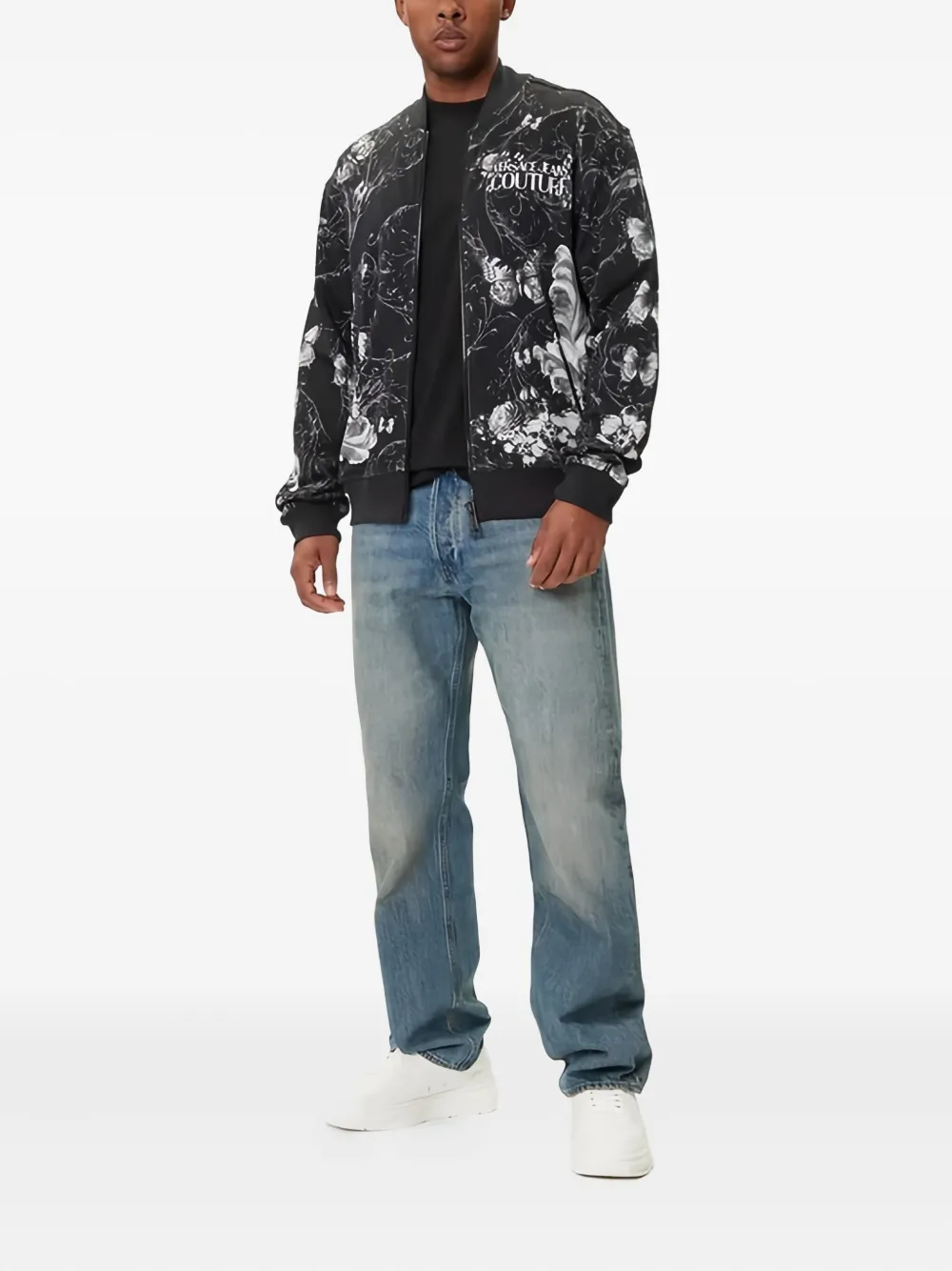 Versace Jeans Couture zip-up bomber jacket - Zwart