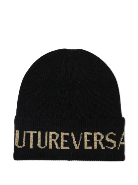 Versace Jeans Couture intarsia-knit logo beanie