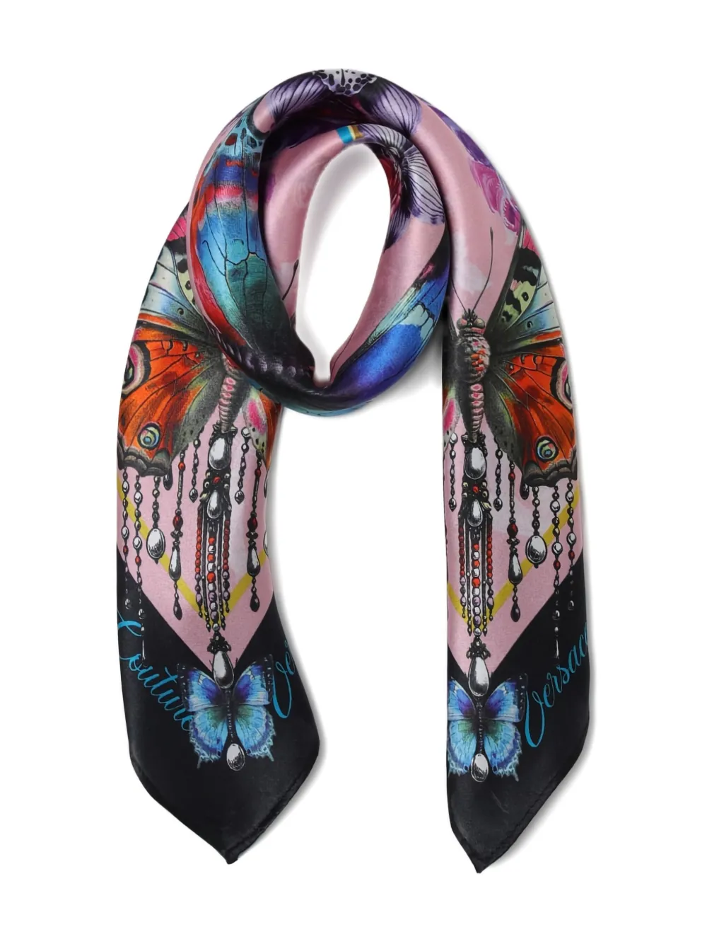 Versace Jeans Couture butterfly-print scarf - Roze