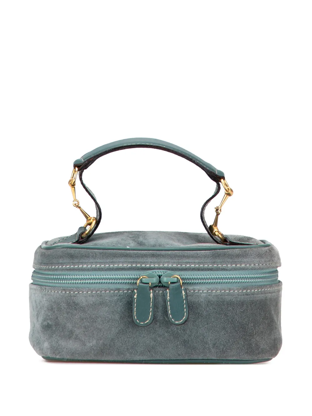Gucci Pre-Owned 20th Century Suede Horsebit vanity bag | Blue | Image 1