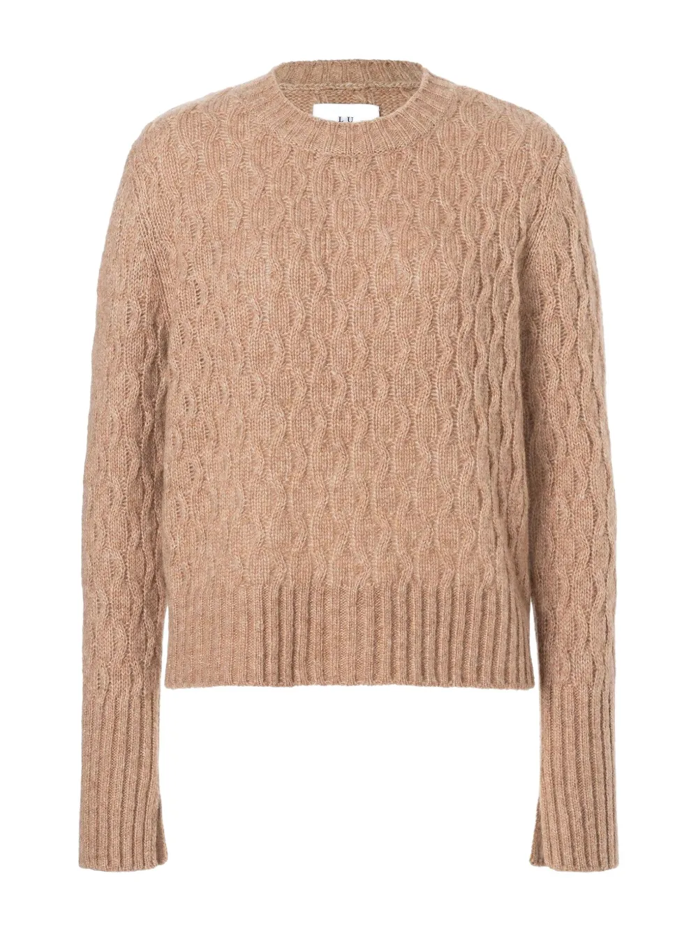 Lu Ren Crew-neck Cable-knit Sweater In Neutral