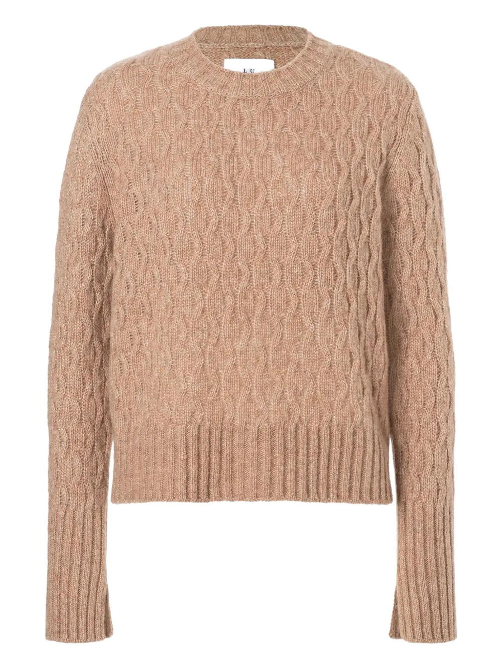 Lu Ren Crew-neck Cable-knit Sweater In Neutral