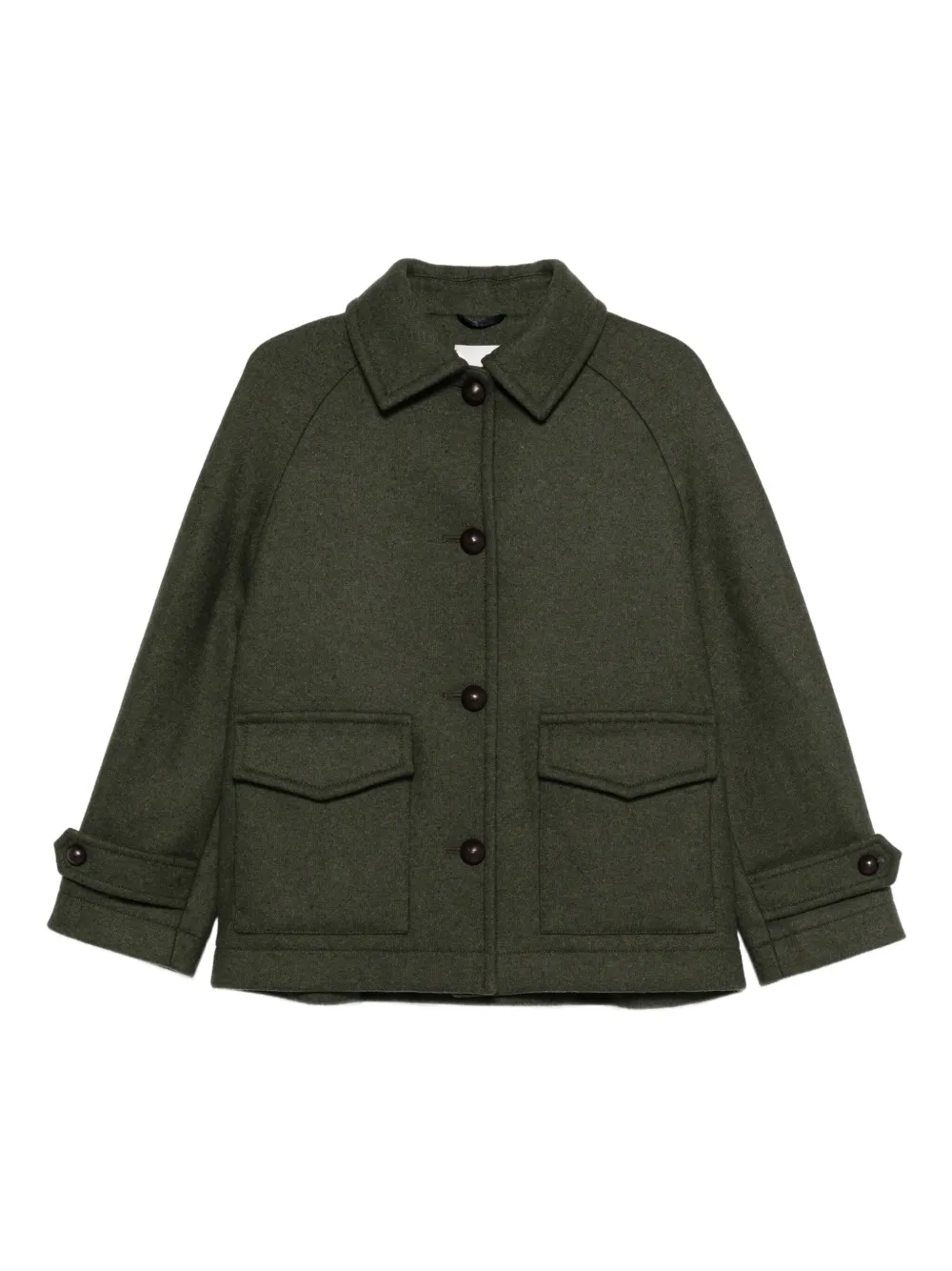 Circolo 1901 button-down flap-pocket coat | Green | Image 1