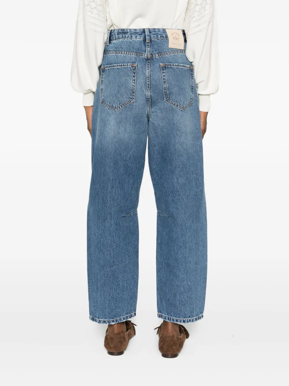 Staff Jeans Wide-leg Cotton Jeans In Blue
