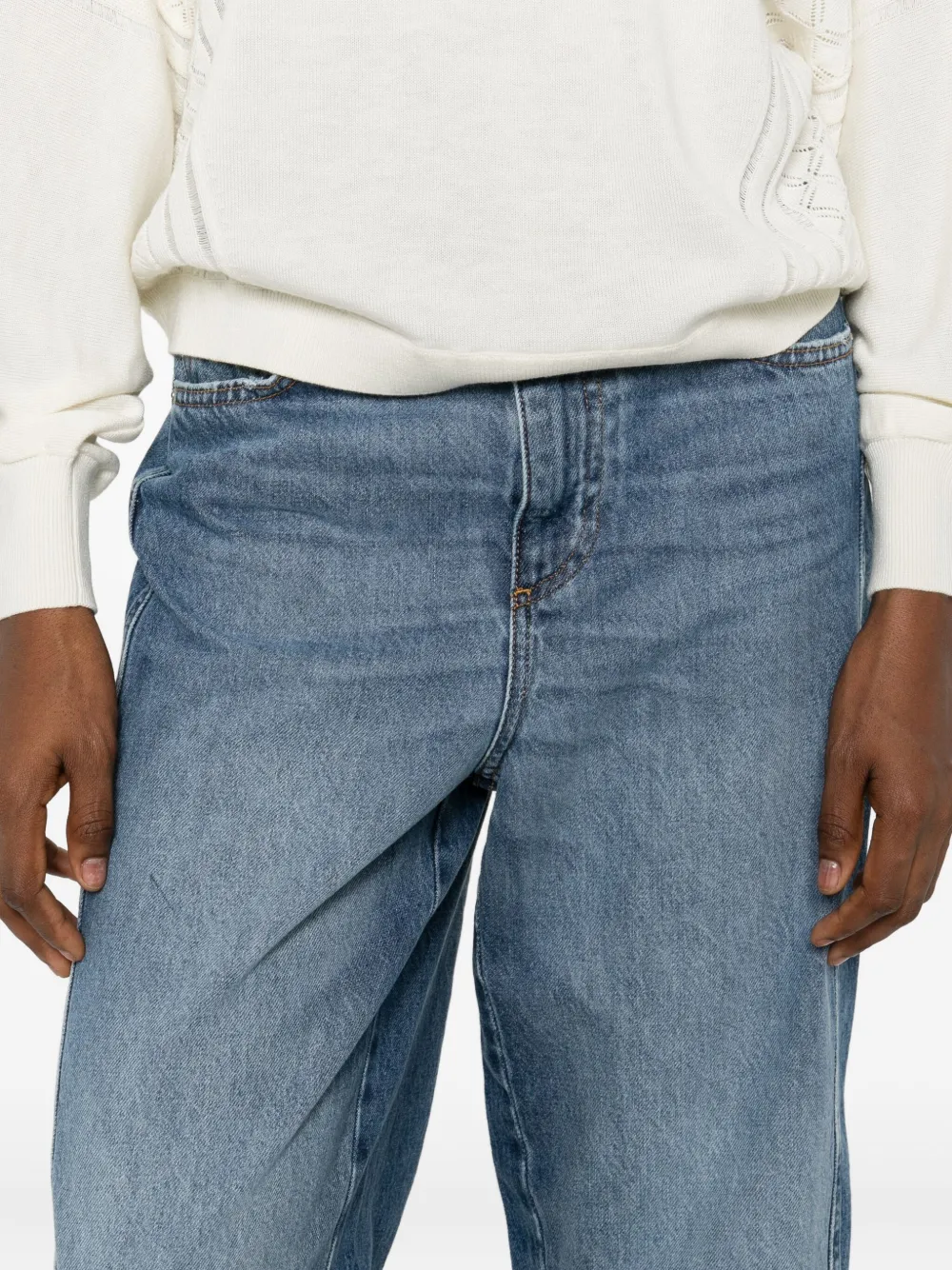 Staff Jeans Wide-leg Cotton Jeans In Blue