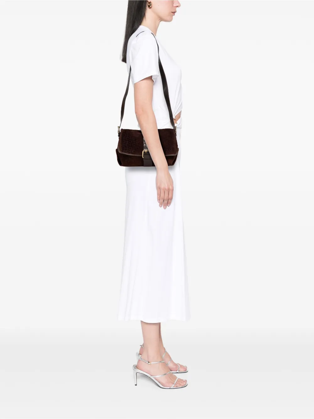 Celine Pre-Owned 2000 C Macadam Suede crossbody bag | Pre-Owned | Image 2