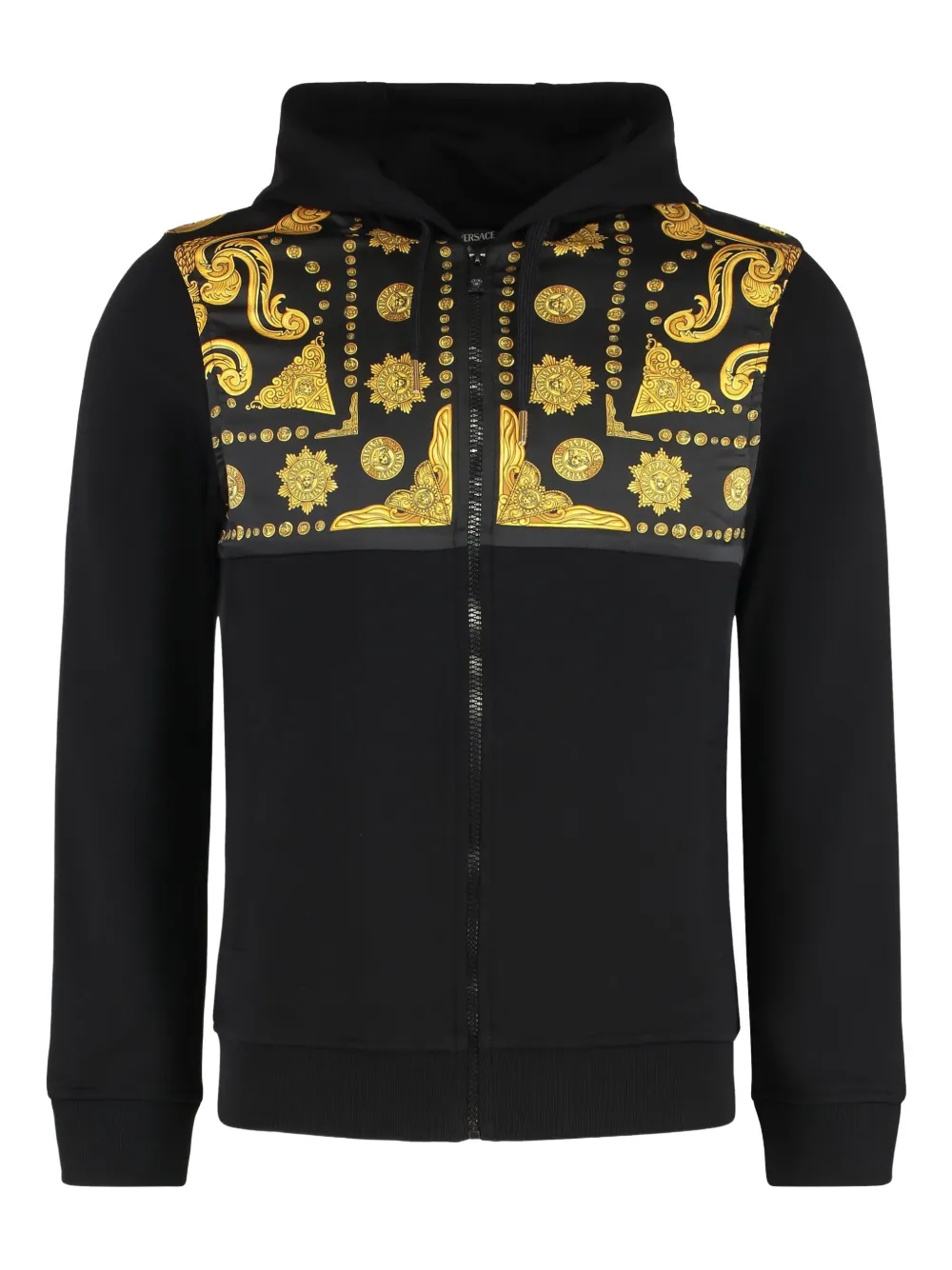 Versace hoodie estampada con cierre | negro | Image 1