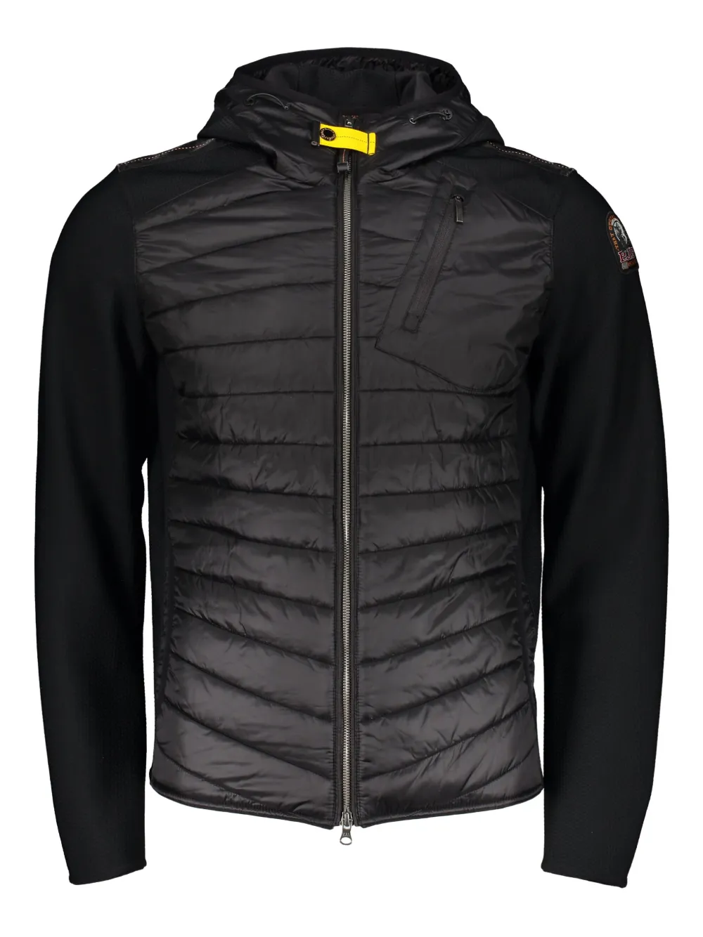Parajumpers Quilted Hooded Jacket In Black