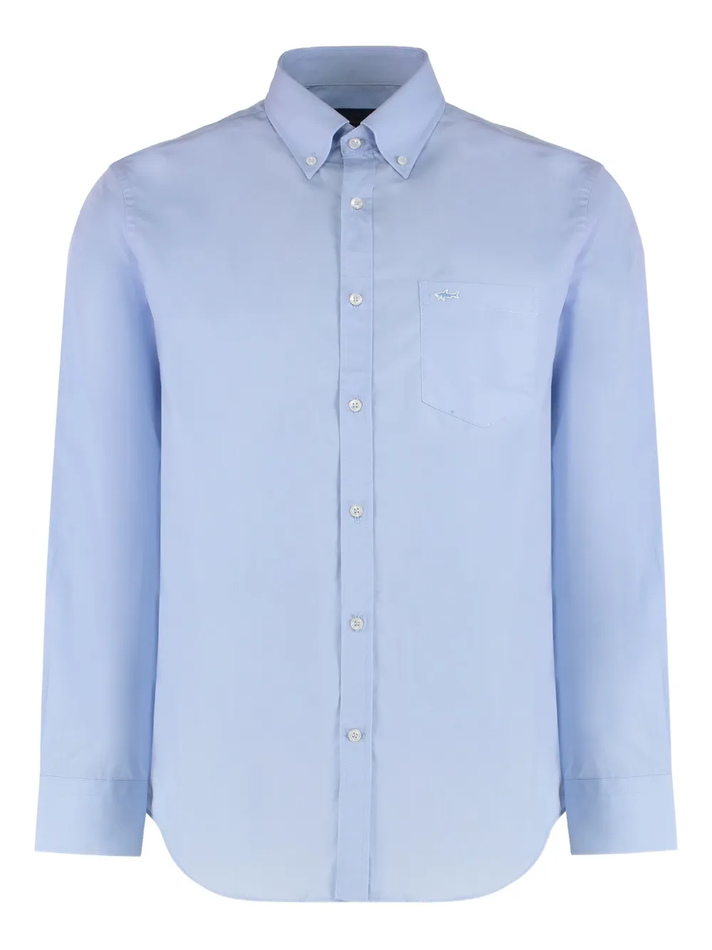 Paul & Shark Button-down Pocket Cotton Shirt In Blue