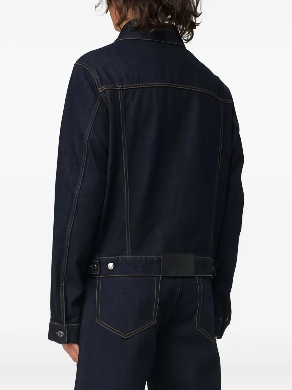 MSGM Denim jack met knopen Blauw