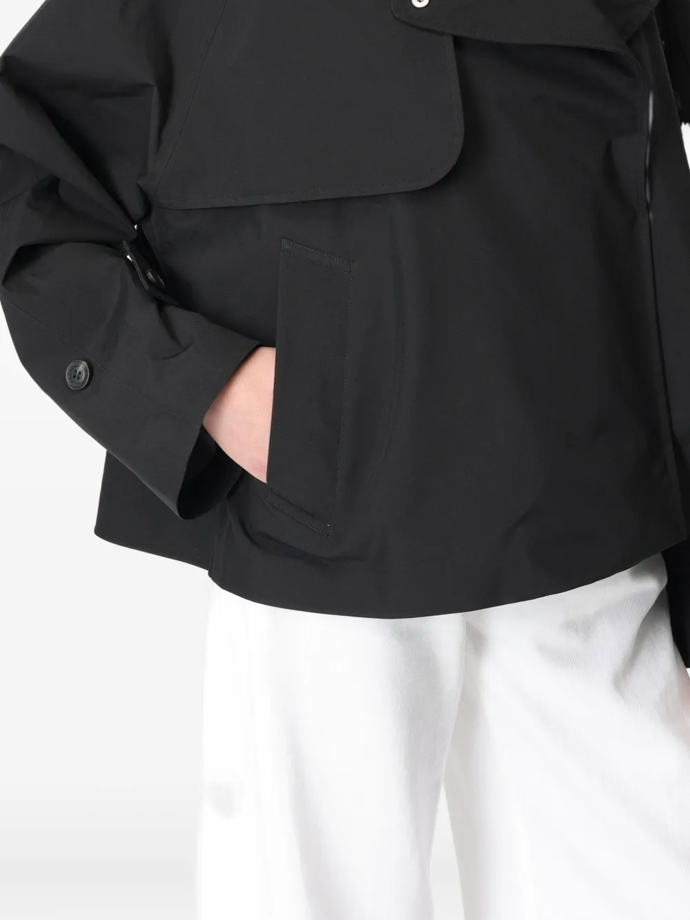 Save The Duck Greta jack met drukknoopsluiting Zwart