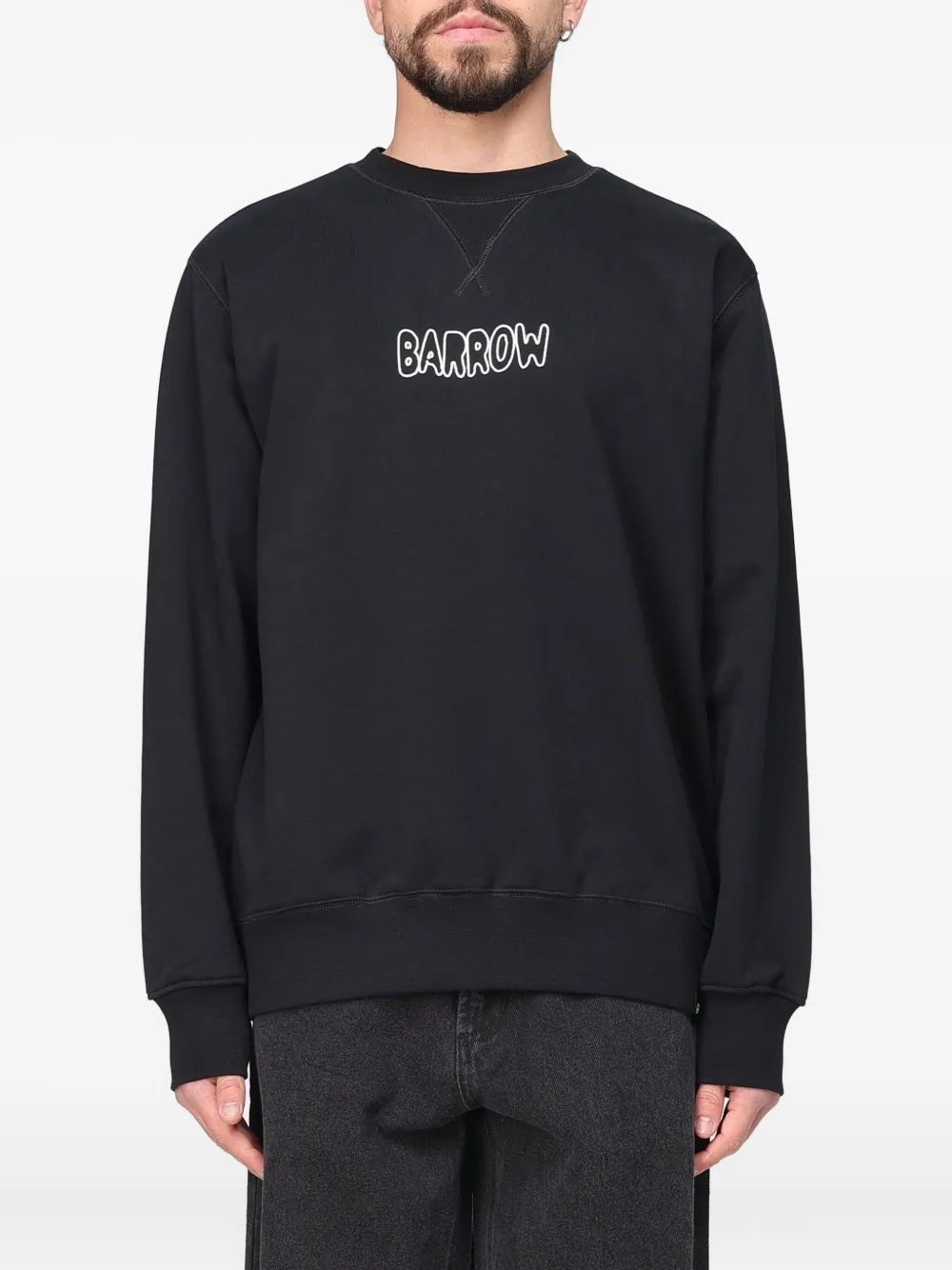 Barrow Graphic-print Sweatshirt In Black
