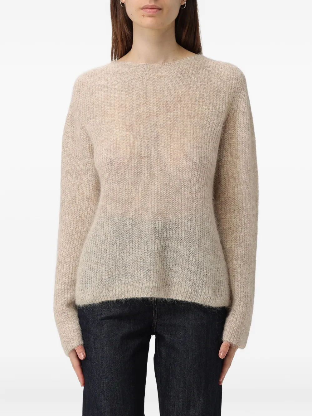 Emporio Armani round-neck sweater - Toni neutri