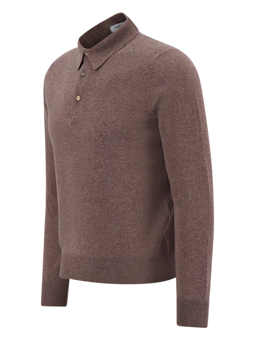 Gran Sasso Poloshirt met knopen Bruin
