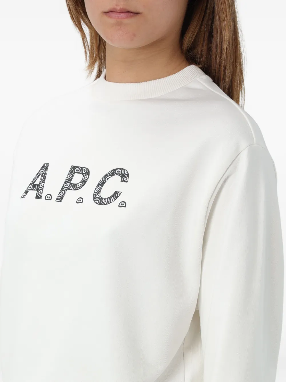 Apc Patty Logo Sweatshirt In White
