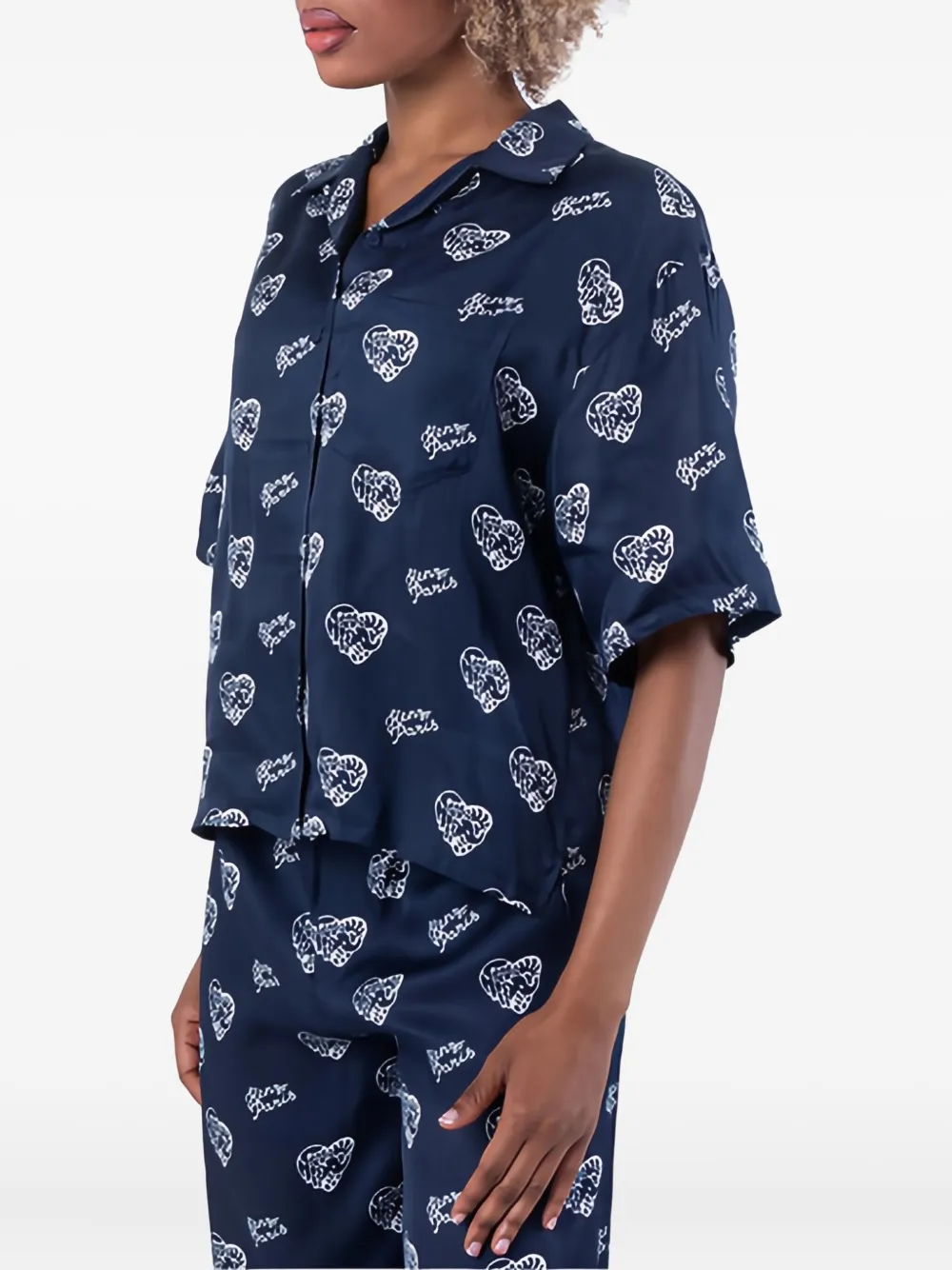 Kenzo Blouse met hartprint Blauw