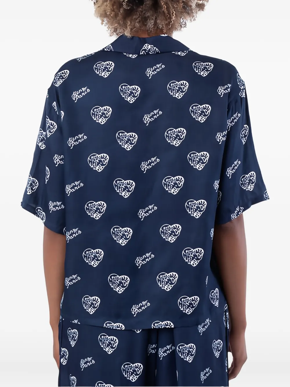 Kenzo Blouse met hartprint Blauw