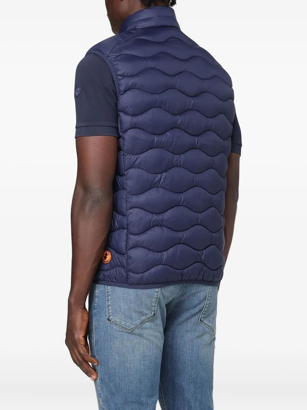 Save The Duck Tide Quilted Gilet In Blue