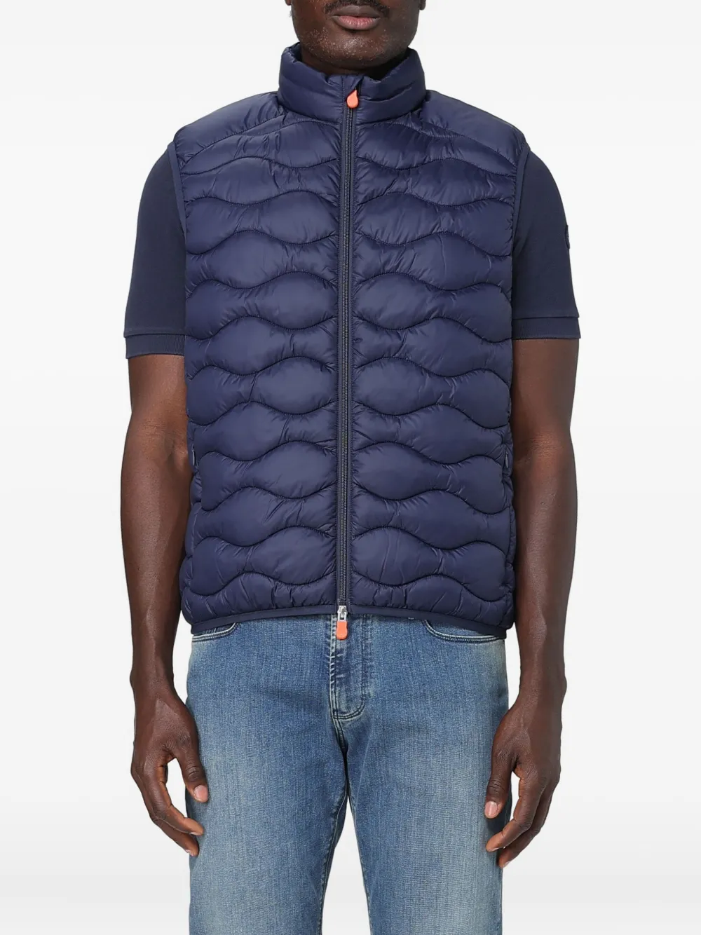 Save The Duck Tide Quilted Gilet In Blue