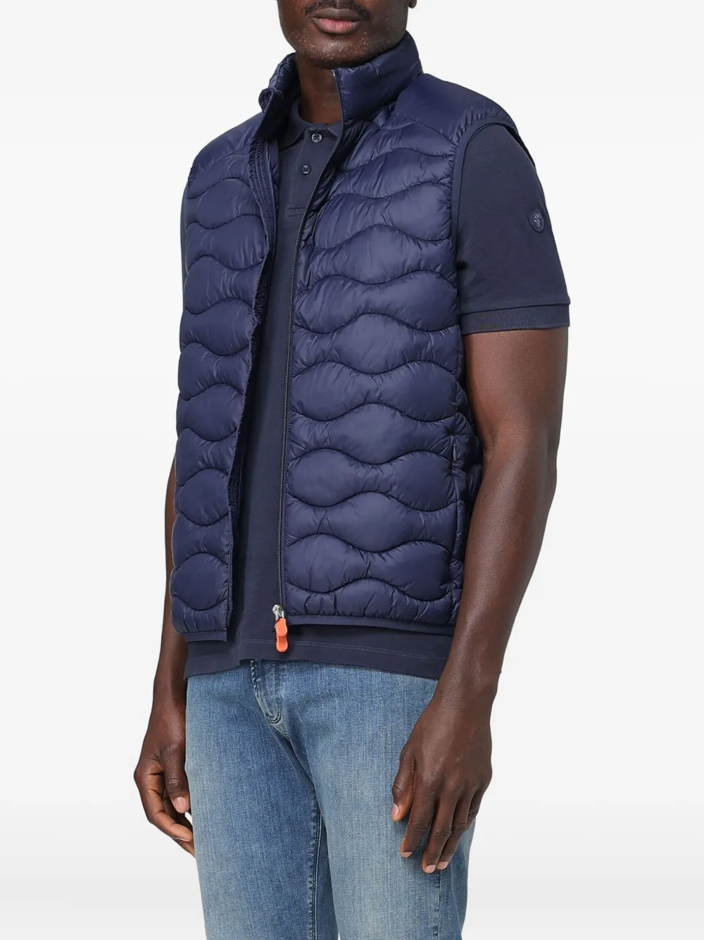 Save The Duck Tide Quilted Gilet In Blue