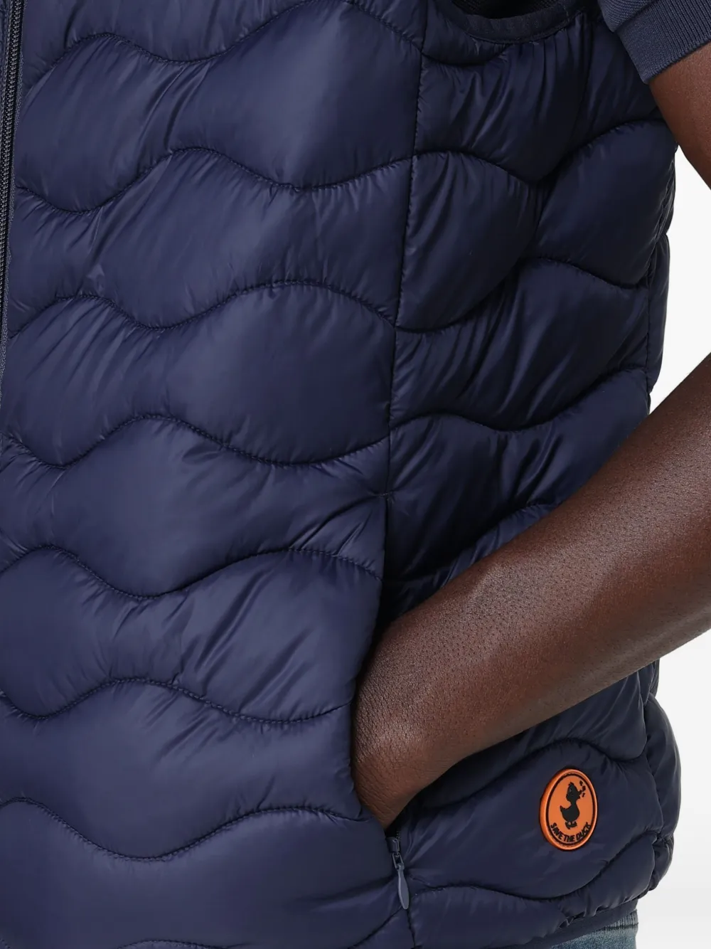 Save The Duck Tide Quilted Gilet In Blue