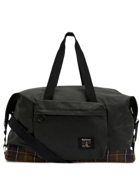 Barbour tartan-panel holdall