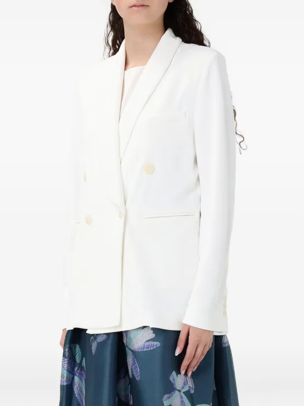 Emporio Armani double-breasted Blazer White FARFETCH IN