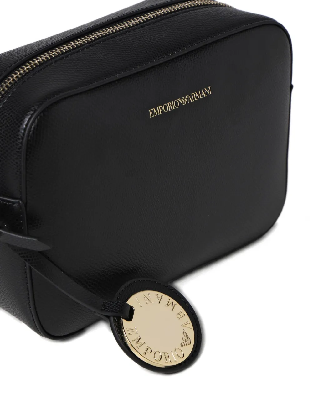 Giorgio Armani Logo-print Shoulder Bag In Black
