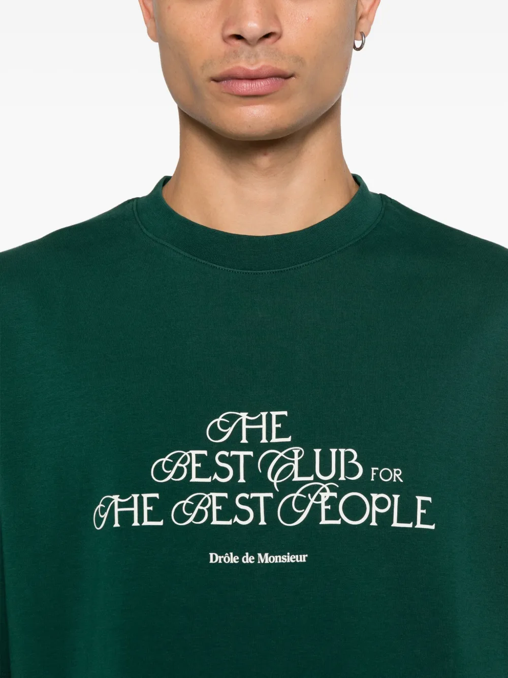 Drôle De Monsieur T-shirt met grafische print Groen