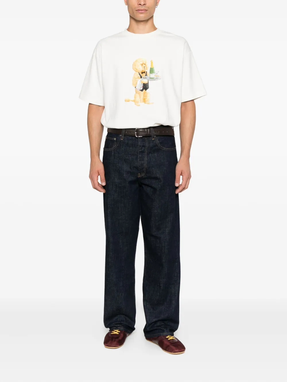 Drôle De Monsieur T-shirt met grafische print - Wit