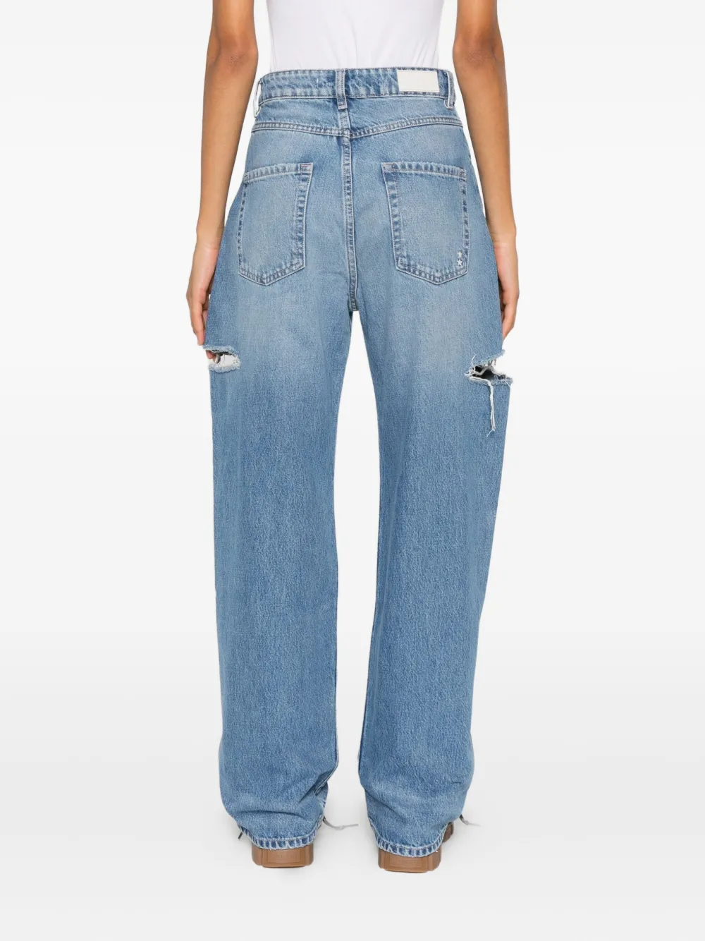 Icon Denim Poppy Eco Wide-leg Jeans In Blue