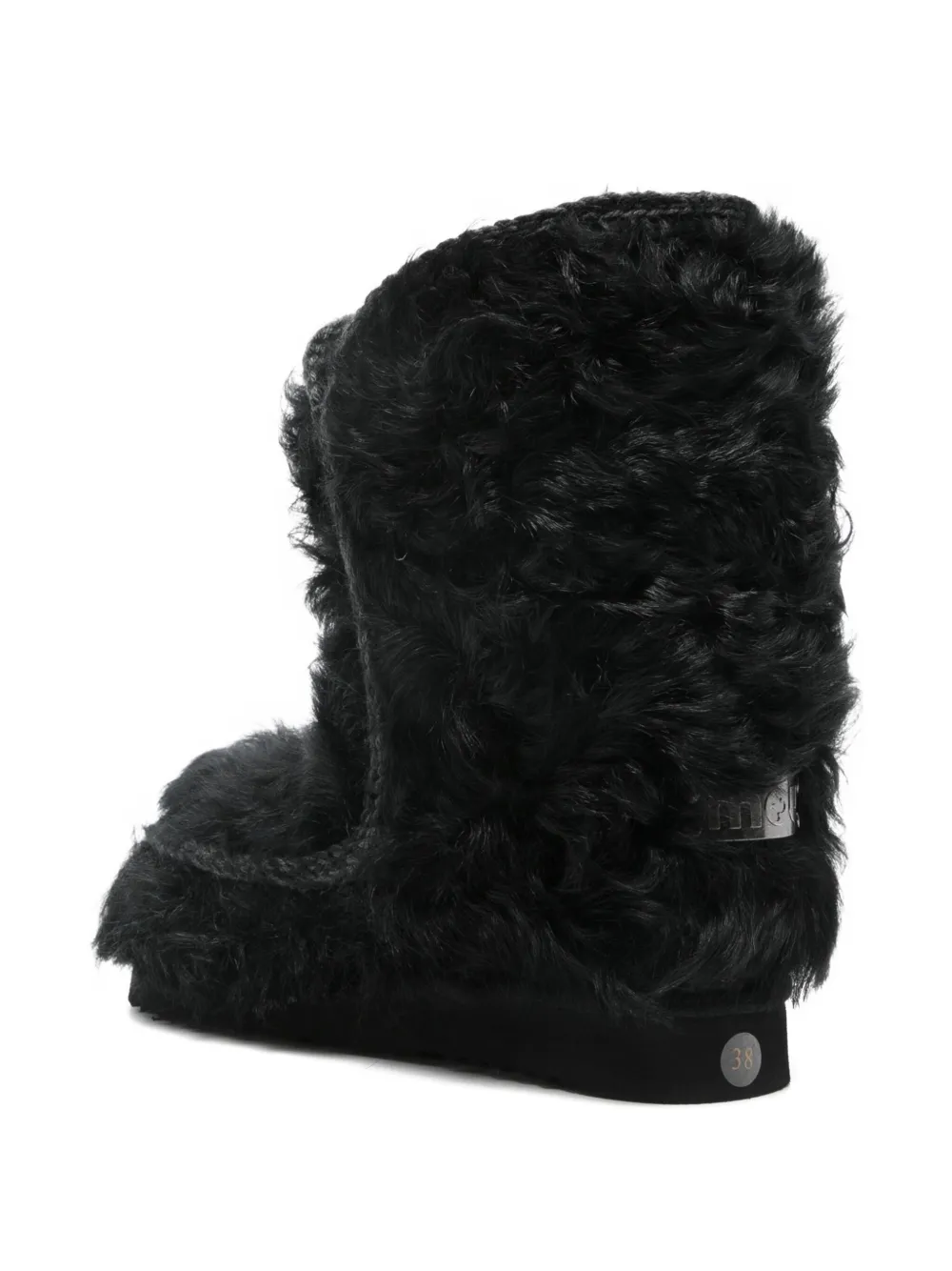 Mou Brushed-effect Ankle Boots In Black