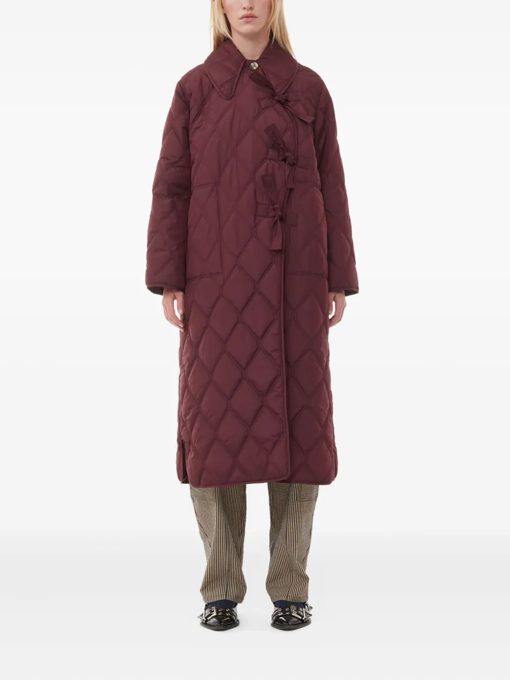 GANNI quilted tie coat | Oversized Coats | Image 2