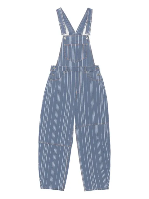 GANNI striped dungarees