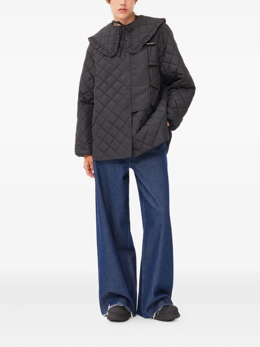 GANNI ruffled quilted jacket | Down Jackets | Image 2