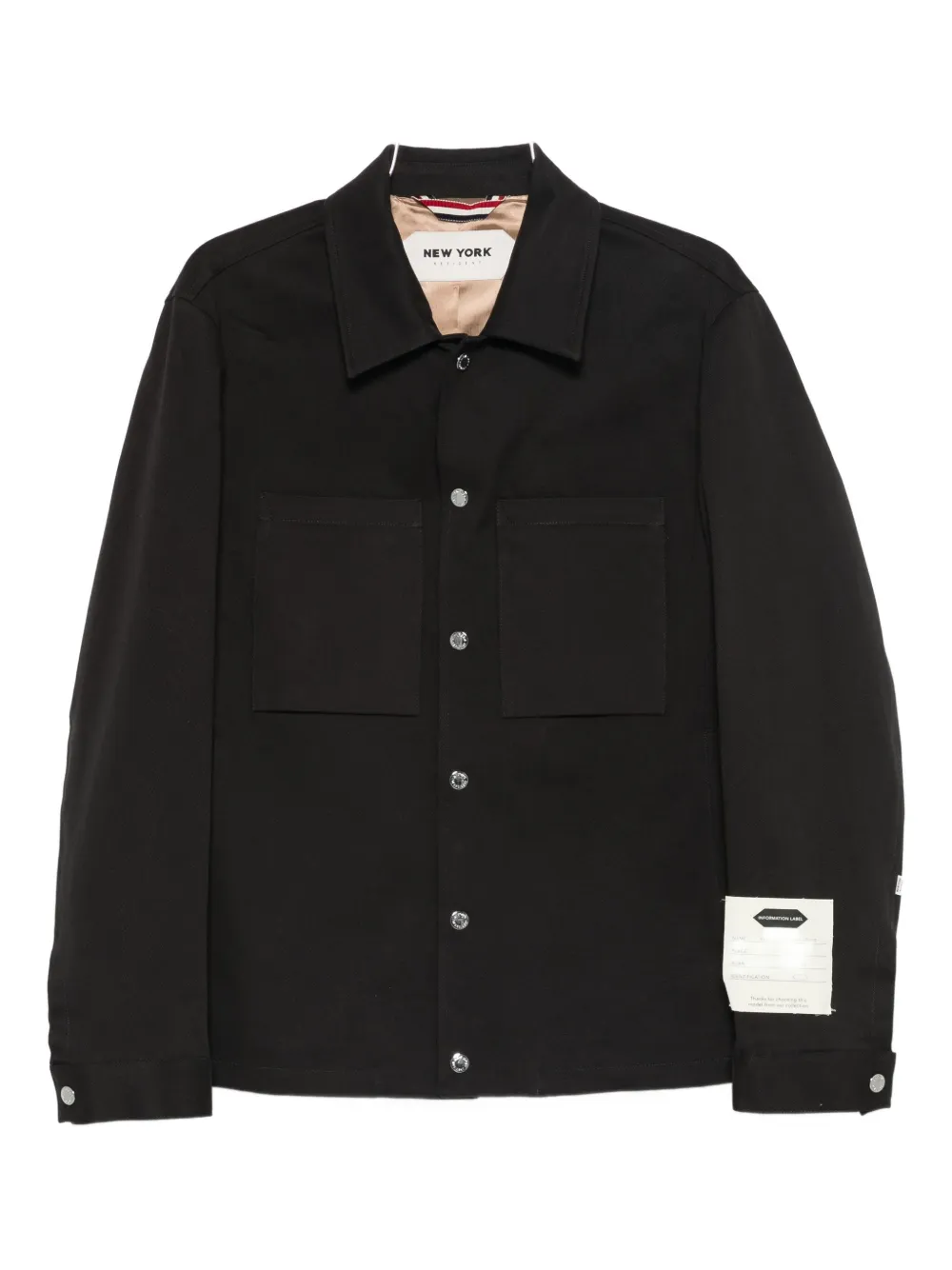 New York Resident Patch-pockets Shirt Jacket In Black