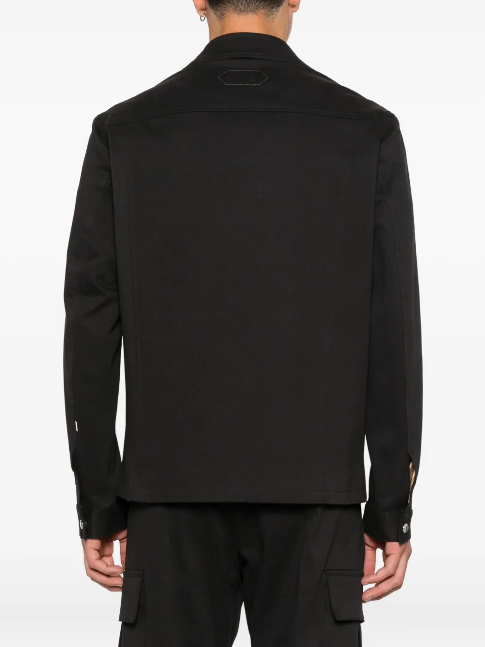 New York Resident Patch-pockets Shirt Jacket In Black