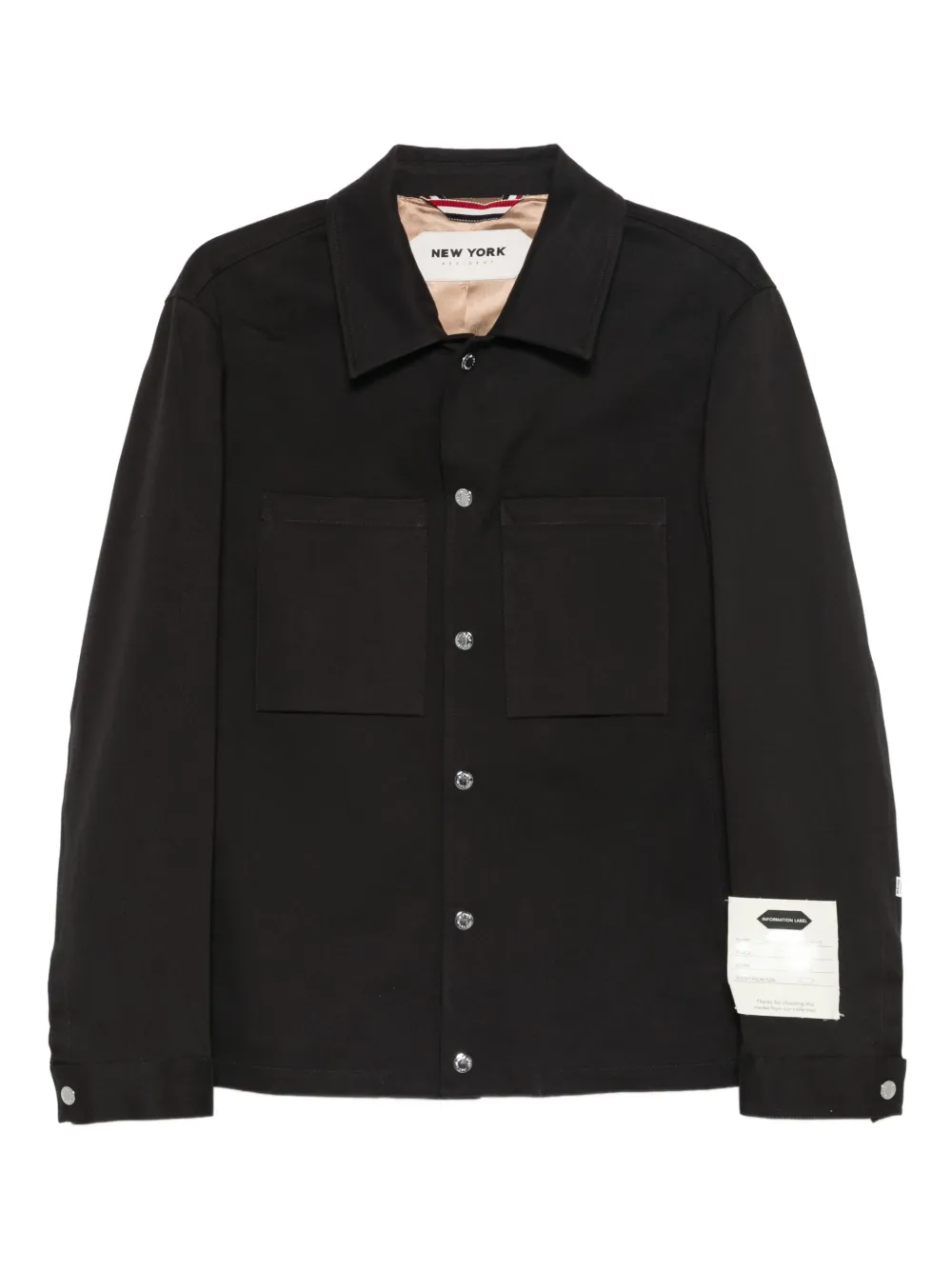 New York Resident パッチポケット シャツジャケット - ブラック New York Resident パッチポケット シャツジャケット - ブラック