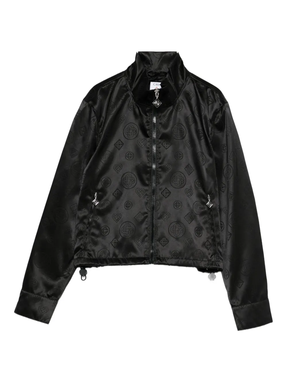 Casablanca Zippered Long-sleeved Casual Jacket In Black