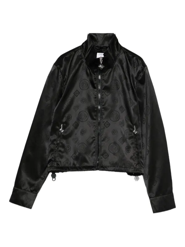 Casablanca Logo-pattern Bomber Jacket in Black