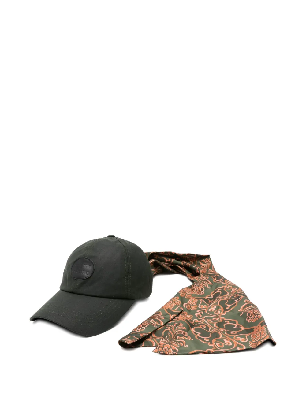 Barbour Logo-patch Printed Cap In Brown