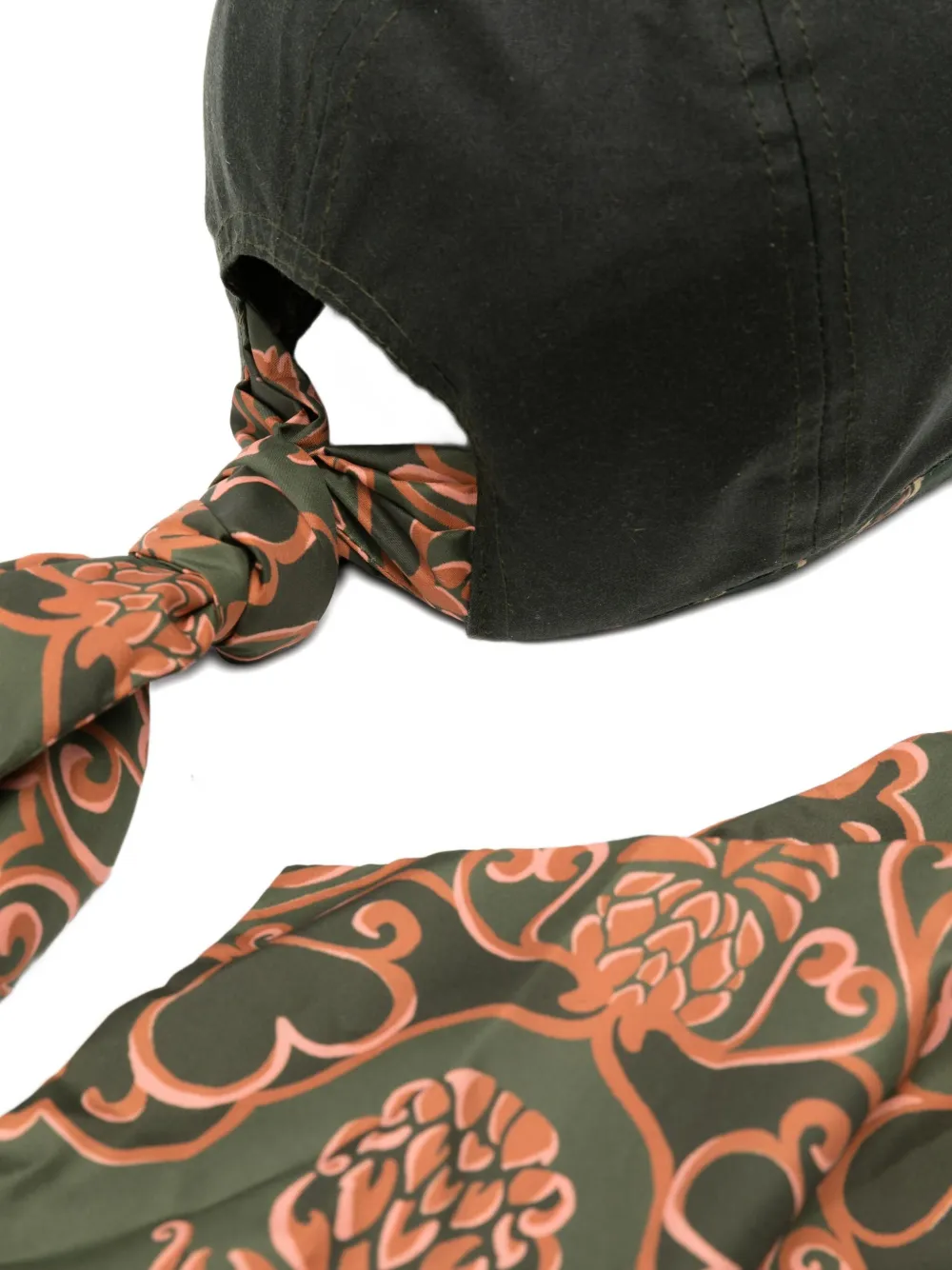 Barbour Logo-patch Printed Cap In Brown