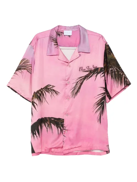 BLUE SKY INN palm tree-print shirt