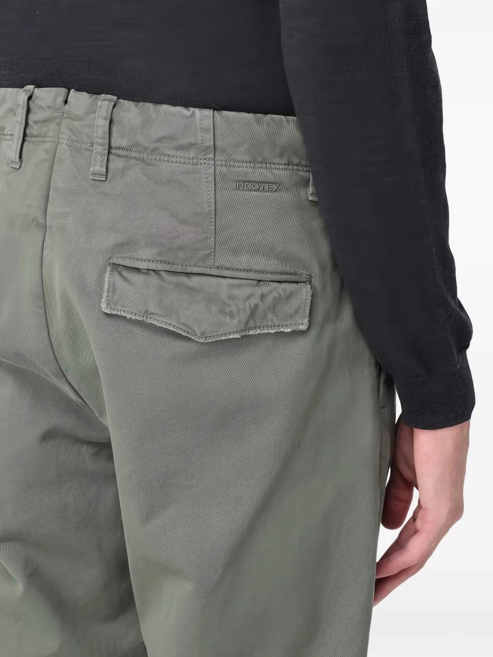 Incotex Broek met geplooide voorkant Groen